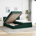 vidaXL Lit ottoman avec matelas et éclairage LED 160x200cm