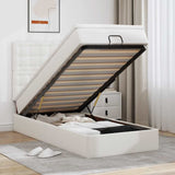 vidaXL Ottoman Bed with Mattress 80x200cm Faux Leather Black