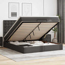vidaXL Ottomaanse bed met matras 80x200cm kunstleer zwart