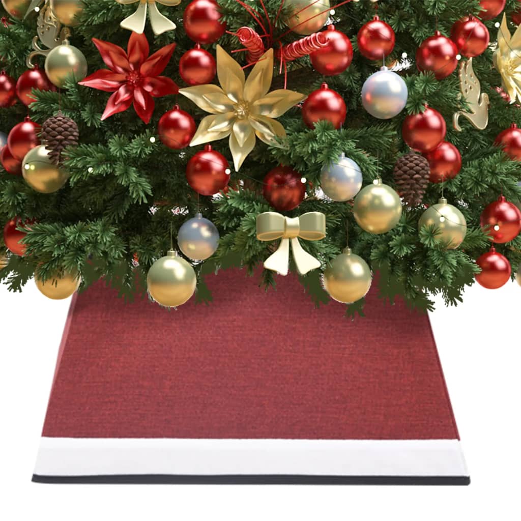 vidaXL Christmas Tree Skirt 48x48x25 cm red and white