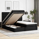 vidaXL Lit ottoman avec matelas 160x200cm noir artistique