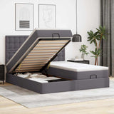 vidaXL Ottoman bed with mattresses 160x200cm artificial leather black