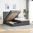 vidaXL Lit ottoman avec matelas 160x200cm gris gris