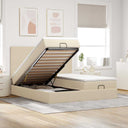 vidaXL Lit ottoman avec matelas 160x200cm gris gris