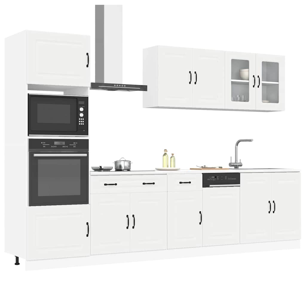 vidaXL 7-delige Keukenkastenset Kalmar bewerkt hout wit