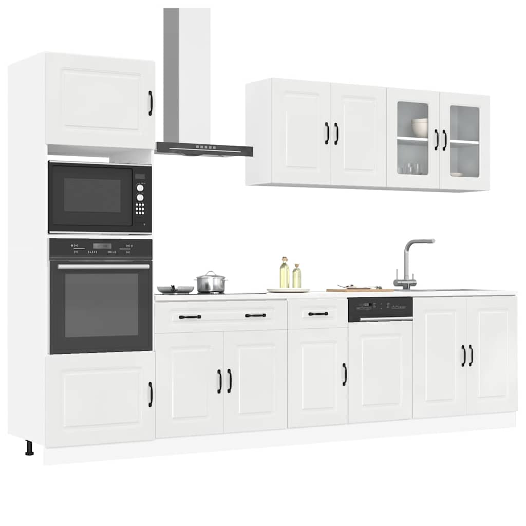 vidaXL 7-delige Keukenkastenset Kalmar bewerkt hout wit