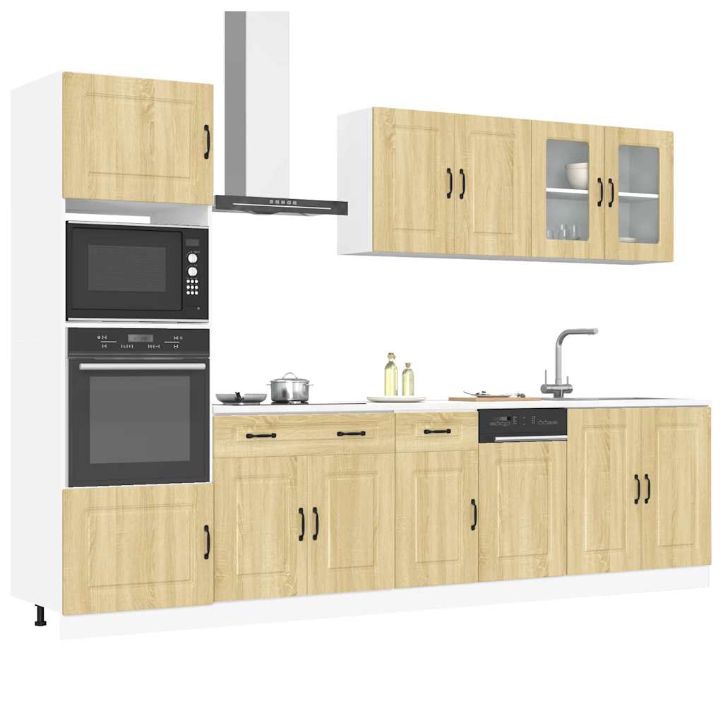 vidaXL 7-delige Keukenkastenset Kalmar bewerkt hout wit