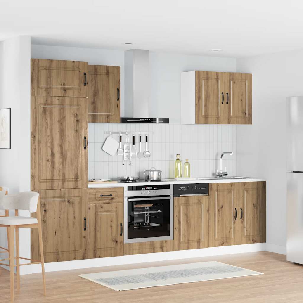 vidaXL 7-delige Keukenkastenset Kalmar bewerkt hout wit