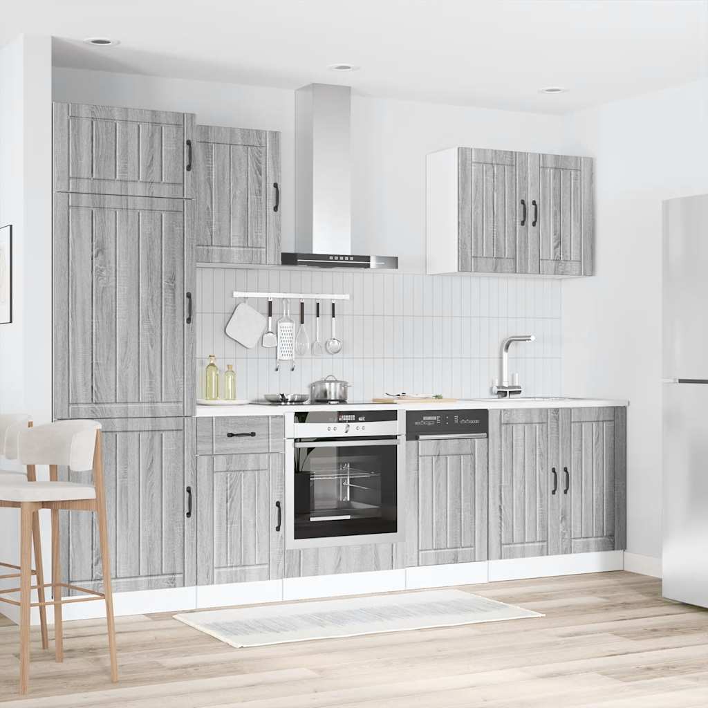 vidaXL 7-delige Keukenkastenset Lucca bewerkt hout wit
