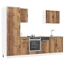 vidaXL 7-delige Keukenkastenset Lucca bewerkt hout wit