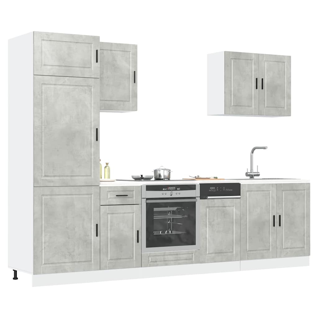 vidaXL 7-Piece Kitchen Cabinet Set Porto Engineered Wood White