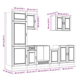 vidaXL 7-Piece Kitchen Cabinet Set Porto Engineered Wood White