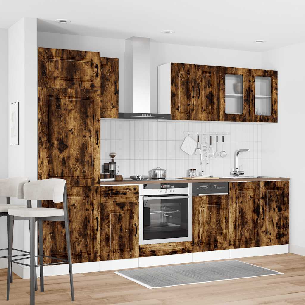 vidaXL 8-Piece Kitchen Cabinet Set Kalmar Engineered Wood White