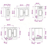 vidaXL 8-Piece Kitchen Cabinet Set Kalmar Engineered Wood White
