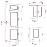 vidaXL 8-Piece Kitchen Cabinet Set Kalmar Engineered Wood White