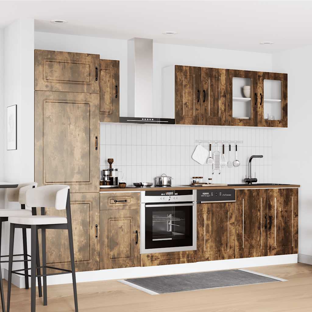 vidaXL 8-Piece Kitchen Cabinet Set Kalmar Engineered Wood White
