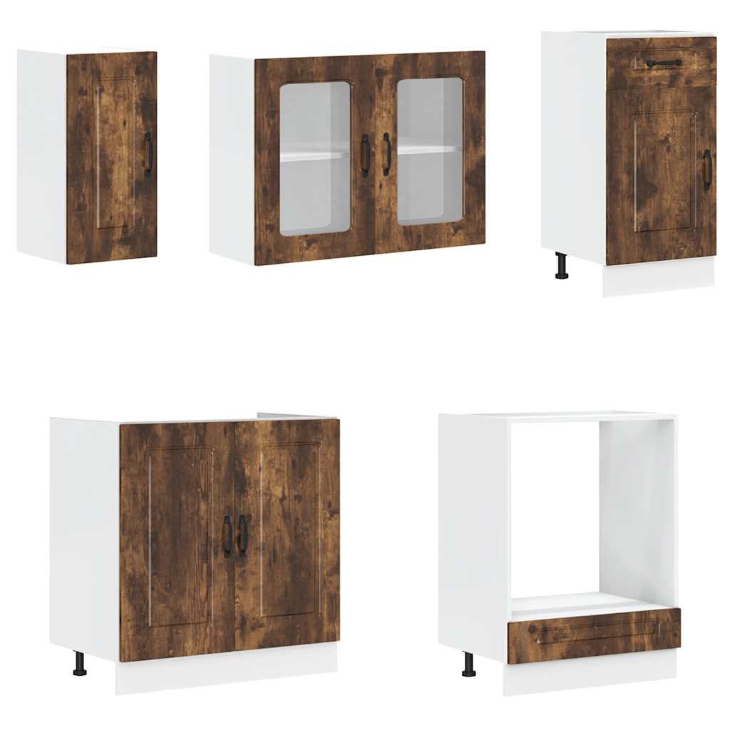 vidaXL 8-Piece Kitchen Cabinet Set Kalmar Engineered Wood White