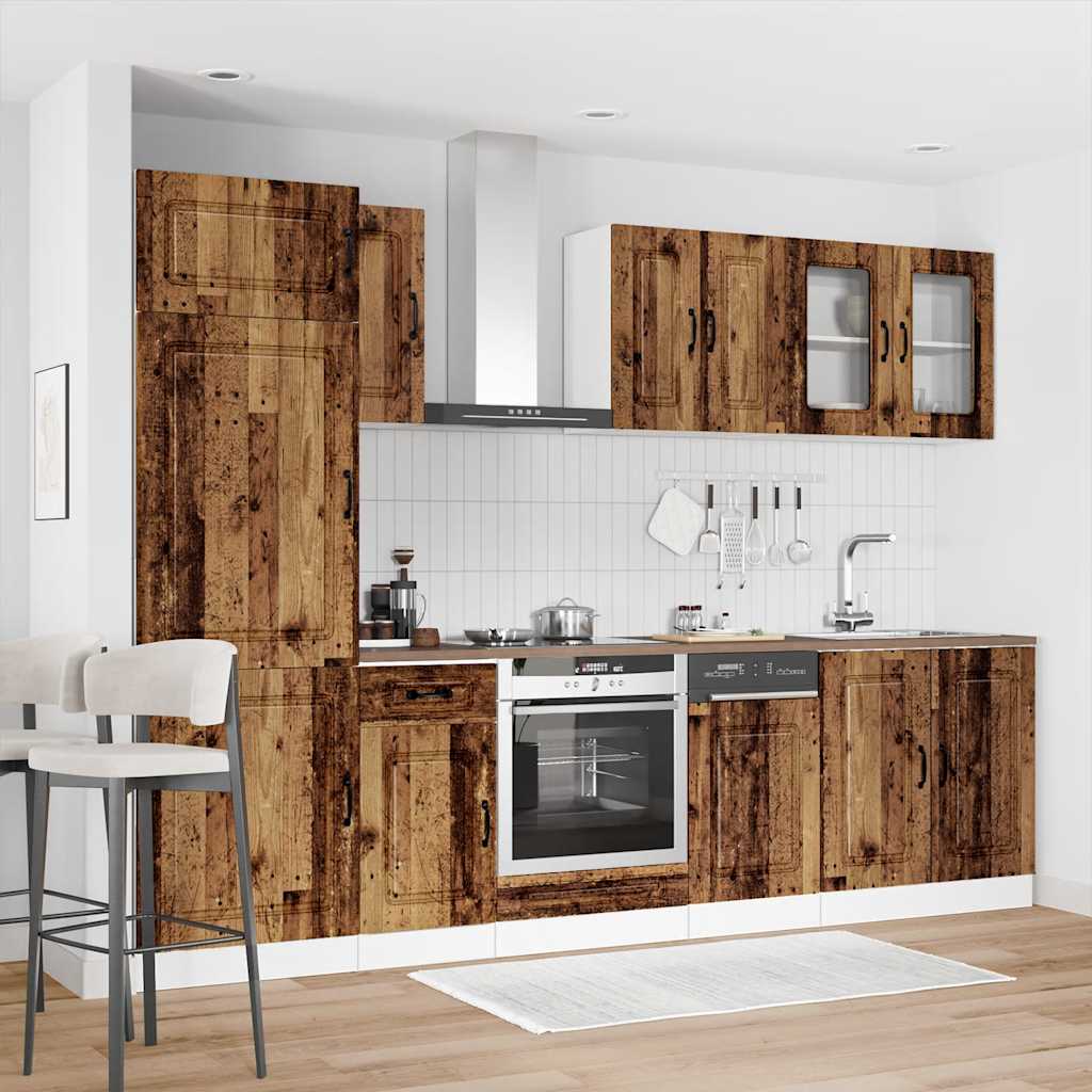 vidaXL 8-Piece Kitchen Cabinet Set Kalmar Engineered Wood White