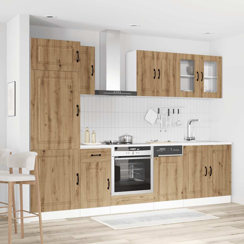 vidaXL 8-Piece Kitchen Cabinet Set Kalmar Engineered Wood White