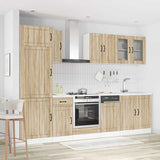 vidaXL 8-delige Keukenkastenset Lucca bewerkt hout wit