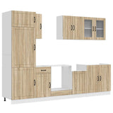 vidaXL 8-delige Keukenkastenset Lucca bewerkt hout wit