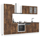 vidaXL 8-delige Keukenkastenset Lucca bewerkt hout wit