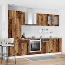 vidaXL 8-delige Keukenkastenset Lucca bewerkt hout wit