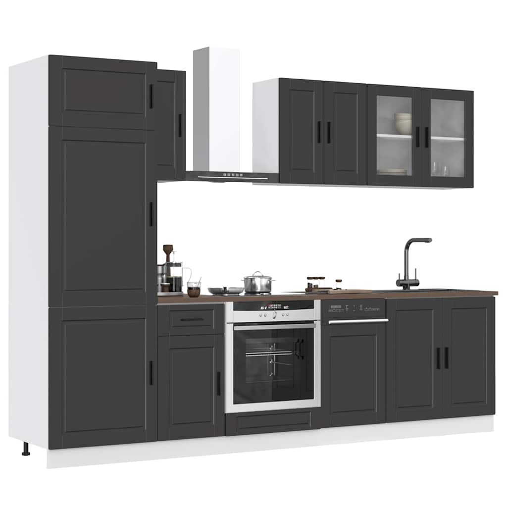 vidaXL 8-delige Keukenkastenset Porto bewerkt hout wit