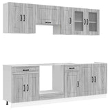 vidaXL 8-delige Keukenkastenset Kalmar bewerkt hout wit