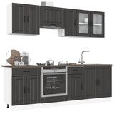 vidaXL 8-delige Keukenkastenset Kalmar bewerkt hout wit