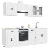 vidaXL 8-delige Keukenkastenset Kalmar bewerkt hout wit