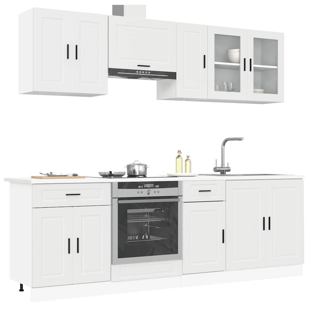vidaXL 8-Piece Kitchen Cabinet Set Porto Engineered Wood White