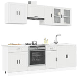 vidaXL 8-Piece Kitchen Cabinet Set Porto Engineered Wood White