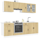 vidaXL 8-Piece Kitchen Cabinet Set Porto Engineered Wood White