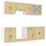 vidaXL 8-Piece Kitchen Cabinet Set Porto Engineered Wood White