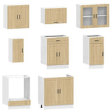 vidaXL 8-Piece Kitchen Cabinet Set Porto Engineered Wood White