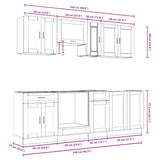 vidaXL 8-Piece Kitchen Cabinet Set Porto Engineered Wood White