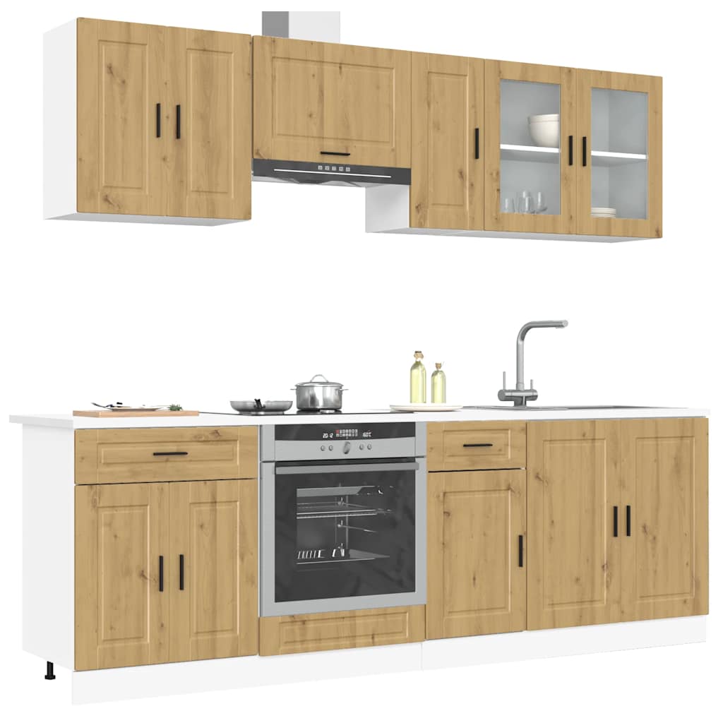 vidaXL 8-Piece Kitchen Cabinet Set Porto Engineered Wood White