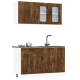vidaXL 4-delige Keukenkastenset Kalmar bewerkt hout wit
