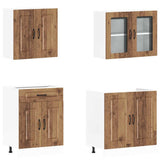 vidaXL 4-delige Keukenkastenset Kalmar bewerkt hout wit
