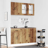 vidaXL 4-delige Keukenkastenset Kalmar bewerkt hout wit