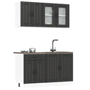 vidaXL 4-delige Keukenkastenset Lucca bewerkt hout wit