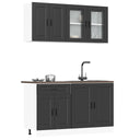 vidaXL 4-delige Keukenkastenset Porto bewerkt hout wit
