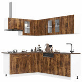 vidaXL 11-delige Keukenkastenset Kalmar bewerkt hout wit