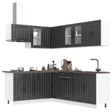 vidaXL 11-delige Keukenkastenset Lucca bewerkt hout wit