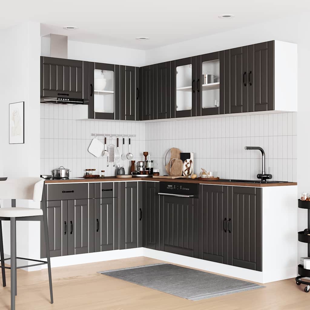 vidaXL 11-delige Keukenkastenset Lucca bewerkt hout wit
