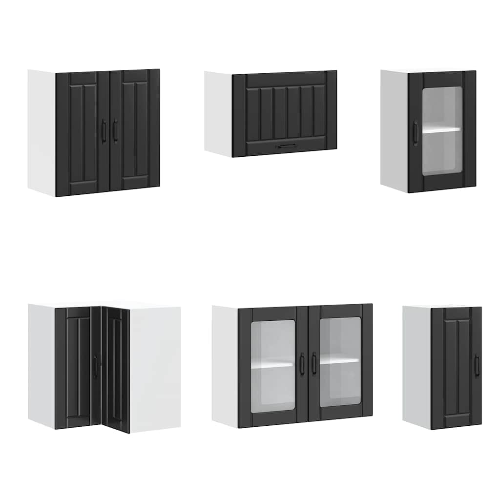 vidaXL 11-delige Keukenkastenset Lucca bewerkt hout wit