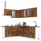 vidaXL 11-delige Keukenkastenset Porto bewerkt hout wit