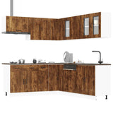 vidaXL 11-delige Keukenkastenset Kalmar bewerkt hout wit
