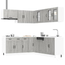 vidaXL 11-delige Keukenkastenset Kalmar bewerkt hout wit